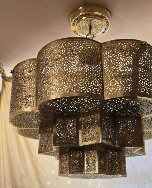 Moroccan chandelier, Wall chandelier, Traditional chandelier, Chandelier light, Copper chandelier, Mosaic Lighting, arabian chandelier - Image 2